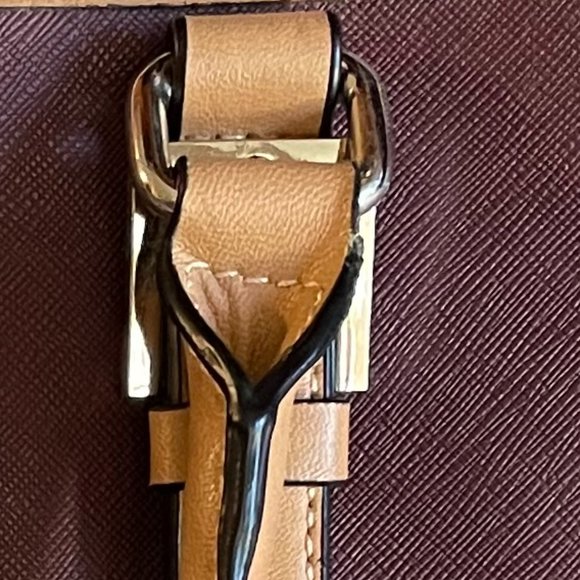 Giana Bernini Saffiano Dome Satchel Maroon - Picture 6 of 6